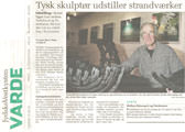 Tysk Skulptør udstiller strandværker